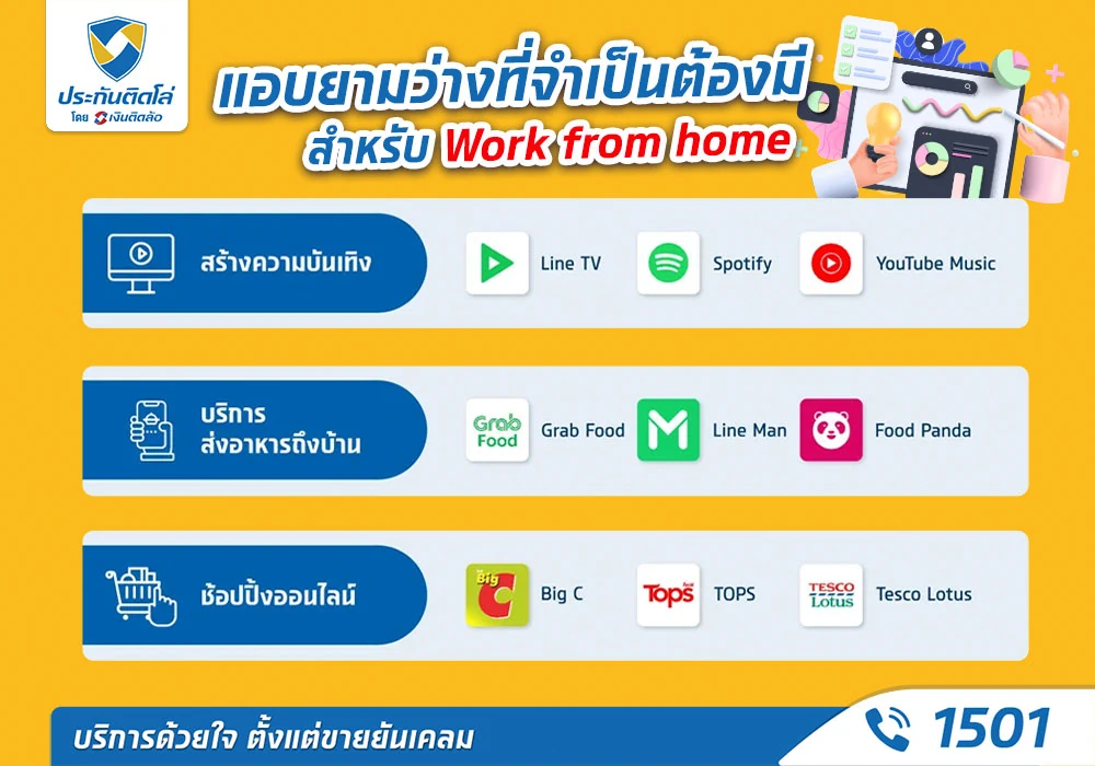 แอพยามว่างที่จำเป็นต้องมีสำหรับ Work from home