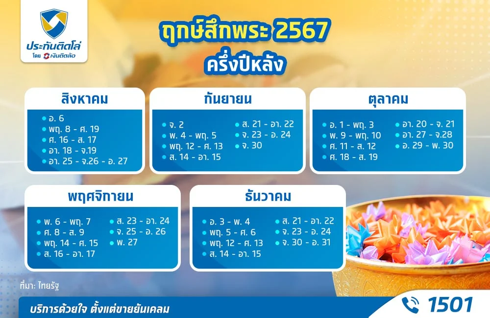 ฤกษ์สึก 2567 ครึ่งปีหลัง